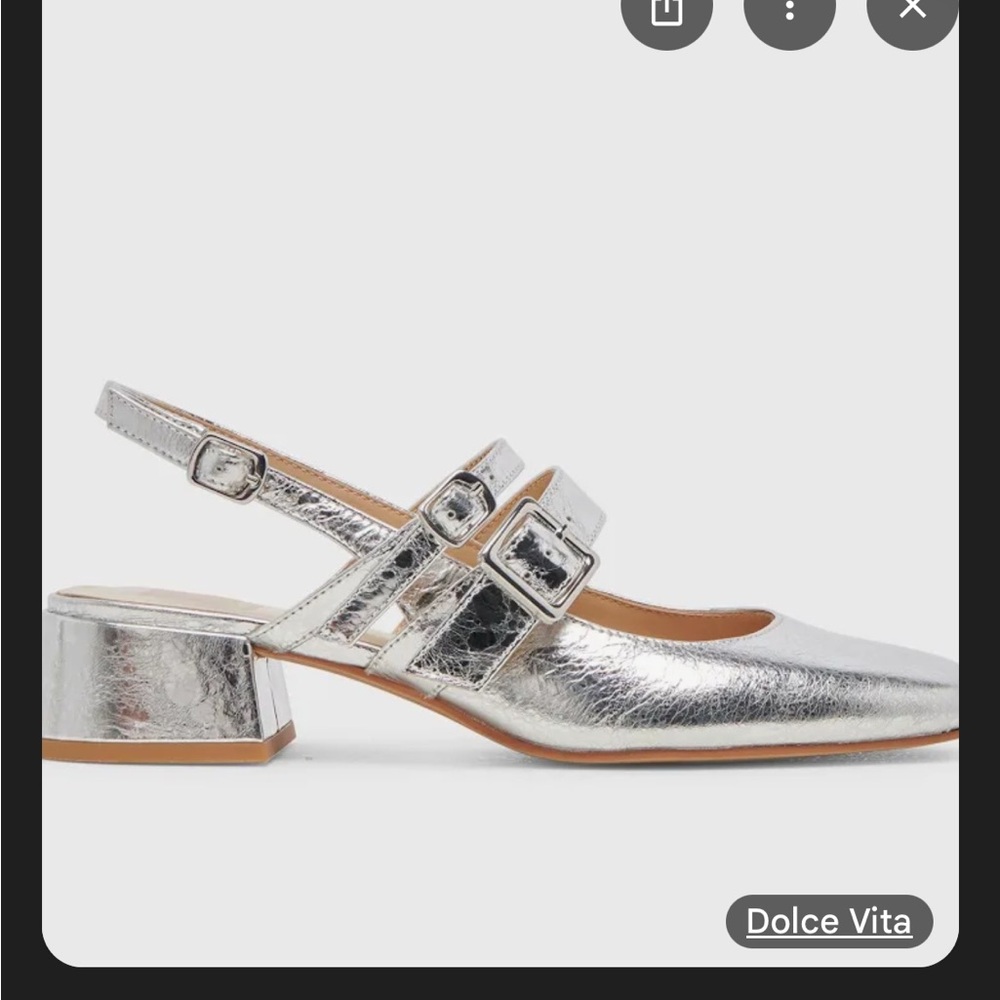 Dolce Vita Metallic Silver Heels